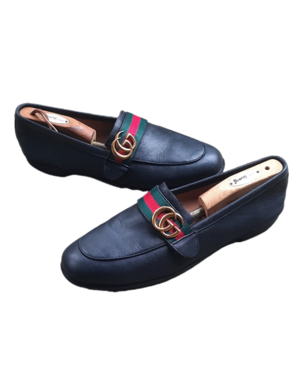 Gucci Donnie Web Double GG Black Loafers. Size 10 Used Worn